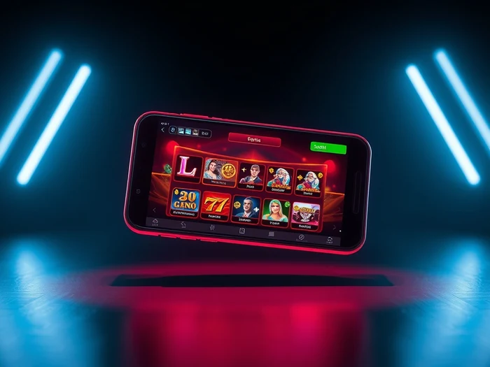 Casino mobile app interface