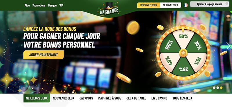 machance casino screenshot interface